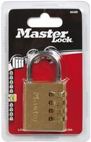 MASTER LOCK Vorhangschloss 604 EURD Zahlenschloss, 40 mm,Messing Finish SB