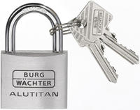 Burg-W&auml;chter Vorh&auml;ngeschloss Alutitan Trio 770, 40mm, 4 Schl&uuml;ssel,