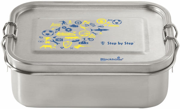 Step by Step Edelstahl-Lunchbox 17cm 0,8l blue & yellow (124982)