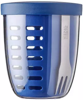 Rosti Mepal Obst- & Gemüsetopf Ellipse mit Deckel 600 ml Vivid Blue