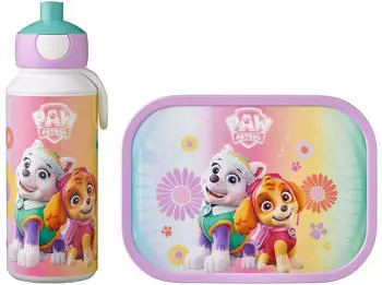 Rosti Mepal Lunch-Set Campus mit Pop-up Trinkflasche & Lunch Box 400 ml + 750 ml Paw Patrol Girls