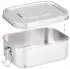 Relaxdays Brotdose Edelstahl 1l silber