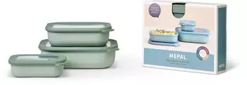 Rosti Mepal Multischüssel-Set CIRQULA eckig, 3-teilig in nordic sage (500 + 1000 + 2000 ml)