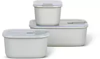 Mepal B.V Mepal Frischhaltedosen-Set Easyclip nordisch wei&szlig; Kunststoff dreiteilig