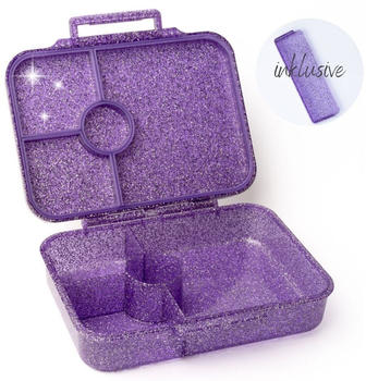 LEKKABOX Lunchbox Glamour mit 4 Fächern purple