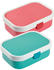 türkis/pink: Rosti Mepal Campus Bento Snackbox 2er Set