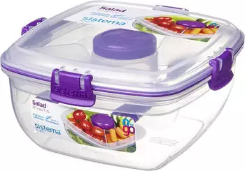 Sistema Salatbox To Go Lunchbox Blau/T&uuml;rkis/Violett (21356)