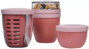 Rosti Mepal Snackpot-Set Ellipse 3-teilig Vivid Mauve