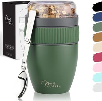 Milu Müslibecher to go 400ml Olivegrün