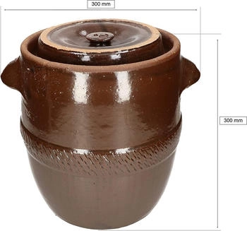 Kotarbau Keramik Gärtopf Gurkentopf mit Deckel Sauerkrauttopf Tontopf 10L