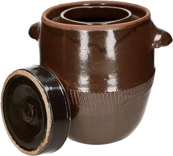 Kotarbau Keramik Gärtopf Gurkentopf mit Deckel Sauerkrauttopf Tontopf 17L