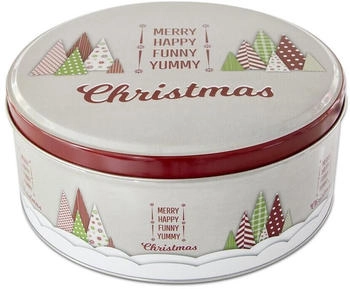 Städter Gebäckdose Yummy Christmas Ø 22 x 9,5 cm Bunt Rund