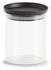 Zeller Vorratsglas Vorratsglas m. Kunststoffdeckel, Borosilikat Glas/ Kunststoff, 650 ml, schwarz, Ø10,3 x 13 cm