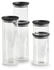 Zeller Vorratsglas Vorratsglas m. Kunststoffdeckel, Borosilikat Glas/ Kunststoff, 650 ml, schwarz, Ø10,3 x 13 cm