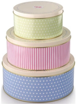 Tala Tala Kuchendosen, Retrodesign, rund, 3er-Packung, Blau, Rosa & Grün