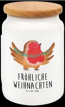 Mr. & Mrs. Panda Vorratsdose Rotkehlchen Weihnachten – Weiß