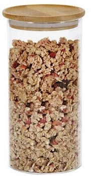 Kesper 38010 Aufbewahrungsglas, Glas, Braun