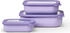 Rosti Mepal Multischüssel-Set CIRQULA 3-teilig rechteckig flach nordic lilac