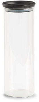 Zeller Vorratsglas Vorratsglas m. Kunststoffdeckel, Borosilikat Glas/ Kunststoff, 1650 ml, schwarz, Ø10,3 x 28,1 cm