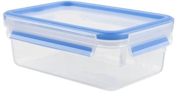 Tefal Master Frischhaltedose für Lebensmittel, rechteckig, transparent/blau, Plastik, transparent/blau, 2.3 Litre