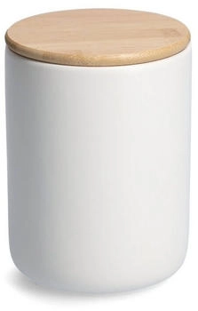 Zeller Vorratsdose Steingut weiß mit Holzdeckel 1150 ml Vorratsdose Steingut weiß mit Holzdeckel 1150 ml Zeller