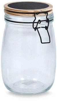 Zeller 19494 Vorratsglas m. Bügelverschluss, 1000 ml, Kiefer, ca. Ø 11 x 17 cm,