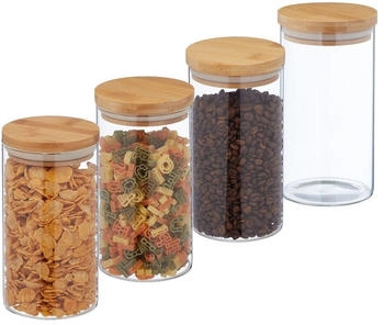 Relaxdays Vorratsgläser mit deckel Müsli Dosen (10039501)