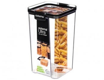 Sistema Ultra Tritan luftdichtes Frischhaltedose | 1,3 liter | Vorratsdose mit Deckel | stapelbar | BPA-frei, Farblich Sortiert