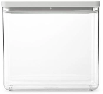 Brabantia Stapelbare Vorratsdosen eckig, Tasty+, light grey - 3,5 L