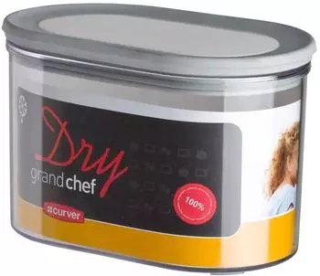 Curver DRY GRAND CHEF 0,8L Vorratsbehälter 15x9x9,5cm, grau/transparent 04341-364