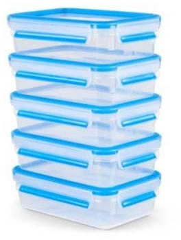 Tefal Master Seal Frischhaltedose, rechteckig, Kunststoff, farblos, 5-Piece Set