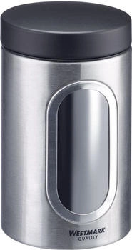 Westmark Vorratsdose mit Fenster, 950 ml, Rund, &oslash; 8,7 cm, BPA-frei, Rostfreier Edelstahl, 62362260