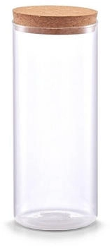 Zeller Vorratsglas Vorratsglas m. Korkdeckel, Glas/Kork, 1400 ml, Glas/Kork, transparent, 1300 ml, Ø9,5 x 23,5 cm