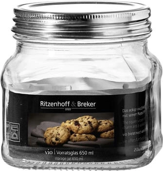Ritzenhoff & Breker Vio Vorratsglas eckig glatt 650 ml