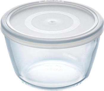 Pyrex Cook&Freeze Runder Behälter mit Deckel, 12 cm-0,6 l, extra Starkes Borosilikatglas, ofenfest, durchsichtig, 12cm