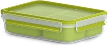 Tefal MASTERSEAL TO GO rechteckige Dose 1,2 L mit 3 Innenschalen K3100412