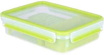 Tefal MASTERSEAL TO GO rechteckige Dose 1,2 L mit Innenschale und Gitter K3100312