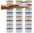 Bestlivings Mini Vorratsdosen bunter Deckel (Ø6cm x 3,5cm) 50ml 24-er Pack