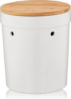 Kela Salena Kartoffeltopf Keramik weiß Bambusdeckel 23cm 20 cm hoch