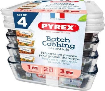 Pyrex 913S271/7644 Set mit 1,5 l Gläsern 4 Stück