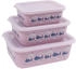 Stoneline Awave Set of storage box 400/730/1300 ml Rose 3 pcs Vorratsbehälter Rosa