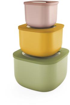 Guzzini Eco Store&More Set 3 Tiefe Behälter Vorratsbehälter Mehrfarbig