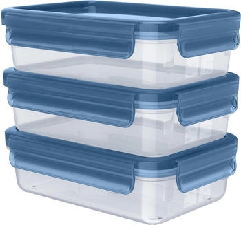 Emsa Frischhaltedose Clip & Close Eco Polyprophylen (PP) (Set, 3-tlg.) 3x 0,8 l, 100% dicht mikrowellen-/sp&uuml;lmaschinen-/gefriergeeignet
