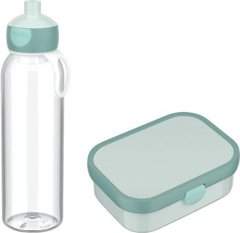 Mepal Lunchbox Campus (2025) Pausenset 2er Set, Acrylnitril-Butadien-Styrol (ABS), (2-tlg), Spülmaschinengeeignet, Cool Mint