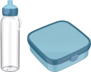 Mepal CAMPUS Pausenset XL 2-teilig Cool Blue (2025) transparente Flasche