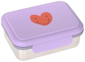 Lässig Lunchbox Little Gang, Heart lilac, Edelstahl, Polyprophylen (PP), Silikon, (1-tlg)