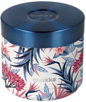 Quokka WHIM BLUE GARDEN | THERMOBEHÄLTER AUS EDELSTAHL FÜR ESSEN 604 ML