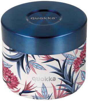 Quokka WHIM BLUE GARDEN | THERMOBEHÄLTER AUS EDELSTAHL FÜR ESSEN 369 ML