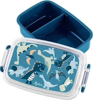 Sigikid 25322 Mini Brotdose Dino, klein, Trennwand innen