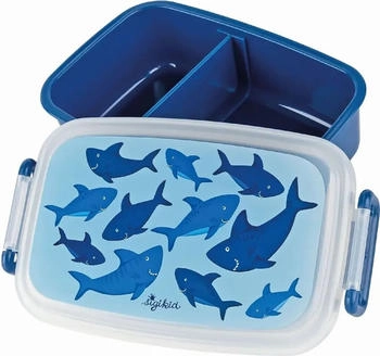 Sigikid 25323 Mini Brotdose Hai, klein, Trennwand innen